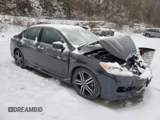 2017 Honda Accord Sedan Sport with VIN 1HGCR2F57HA186841, listed as a Copart auction lot 43878395 with 94,580 mi miles and Non Repairable. Bid and sale history available at carsss.com. Image 4.