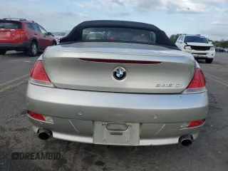 2005 BMW 6 Series 645Ci with VIN WBAEK734X5B325738, listed as a Copart auction lot 68113044 with 92,977 mi miles and Salvage Title. Bid and sale history available at carsss.com. Image 6.
