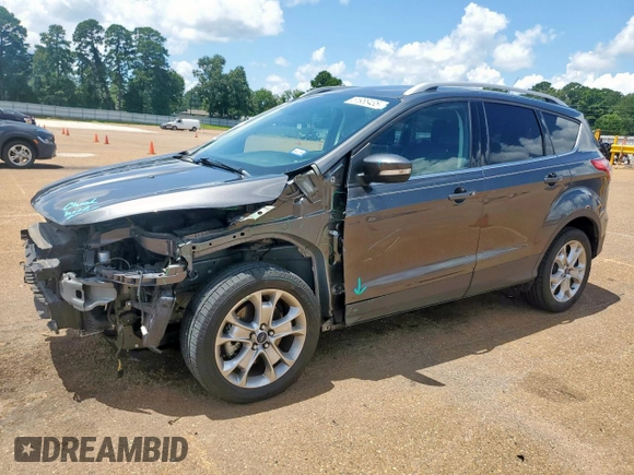 2015 Ford Escape Titanium with VIN 1FMCU0J92FUB80769, listed as a Copart auction lot 61988435 with 103,212 mi miles and Salvage title. Bid and sale history available at DreamBid. Image 1.