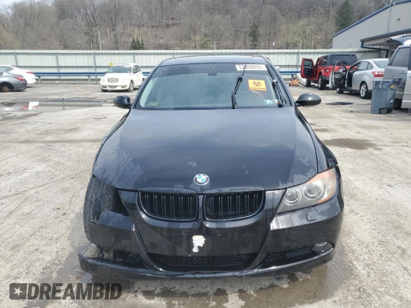 2007 BMW 3 Series 328i with VIN WBAVA33537KX76713, listed as a Copart auction lot 53056835 with 86,423 mi miles and Salvage title. Bid and sale history available at DreamBid. Image 5.