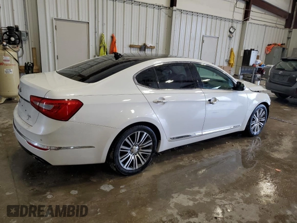2014 Kia Cadenza Premium with VIN KNALN4D77E5148540, listed as a Copart auction lot 47878235 with 135,058 mi miles and Non Repairable. Bid and sale history available at carsss.com. Image 3.