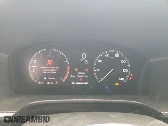 2025 Honda CR-V EX-L with VIN 7FARS4H76SE018005, listed as a Copart auction lot 52737255 with 147 mi miles and Salvage Title. Bid and sale history available at DreamBid. Image 9.