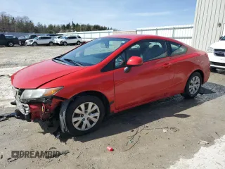2012 Honda Civic Cpe LX with VIN 2HGFG3B57CH557019, listed as a Copart auction lot 48634335 with 120,678 mi miles and Salvage Title. Bid and sale history available at carsss.com. Image 1.