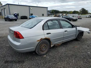 2001 Honda Civic LX with VIN 2HGES16581H556578, listed as a Copart auction lot 74934944 with 0 mi miles and Salvage Title. Bid and sale history available at carsss.com. Image 3.