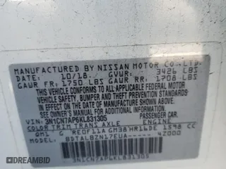 2019 Nissan Versa Sedan SV with VIN 3N1CN7AP6KL831305, listed as a Copart auction lot 49953585 with 130,455 mi miles and Salvage Title. Bid and sale history available at carsss.com. Image 12.
