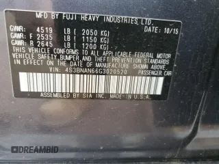 2016 Subaru Legacy Limited with VIN 4S3BNAN66G3020520, listed as a Copart auction lot 62345855 with 64,483 mi miles and Salvage title. Bid and sale history available at DreamBid. Image 13.