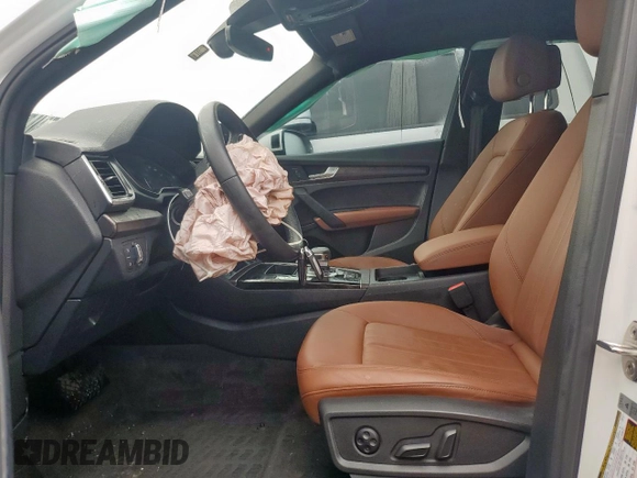 2023 Audi Q5 Premium with VIN WA1ABAFY8P2169578, listed as a Copart auction lot 55917595 with 29,356 mi miles and Salvage title. Bid and sale history available at DreamBid. Image 7.