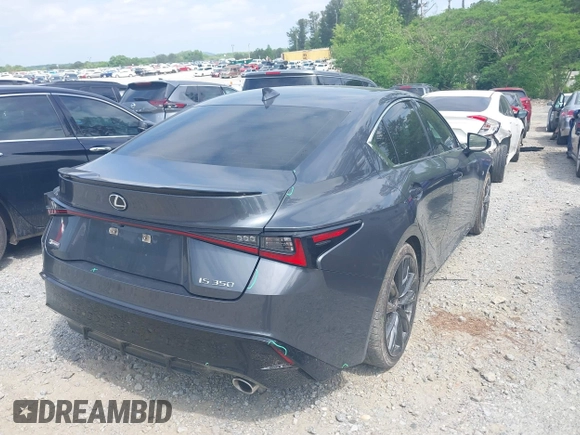 2021 Lexus IS 350 F Sport with VIN JTHGZ1B24M5044762, listed as a IAAI auction lot 42119787 with 47,321 mi miles and . Bid and sale history available at DreamBid. Image 4.