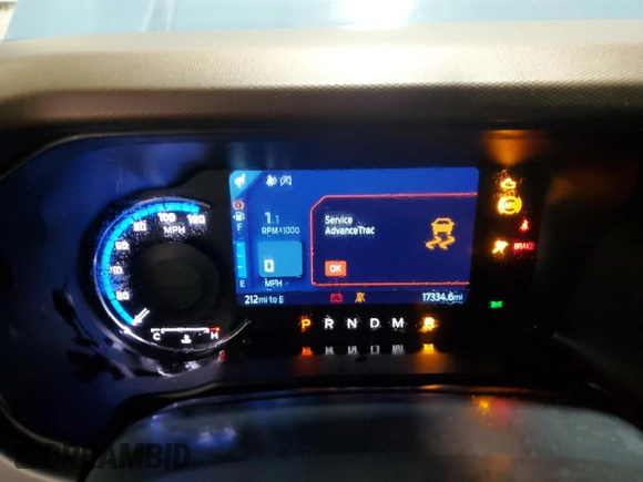 2023 Ford Bronco with VIN 1FMDE5DH0PLB18716, listed as a Copart auction lot 88271725 with 17,334 mi miles and Salvage Title. Bid and sale history available at DreamBid. Image 9.
