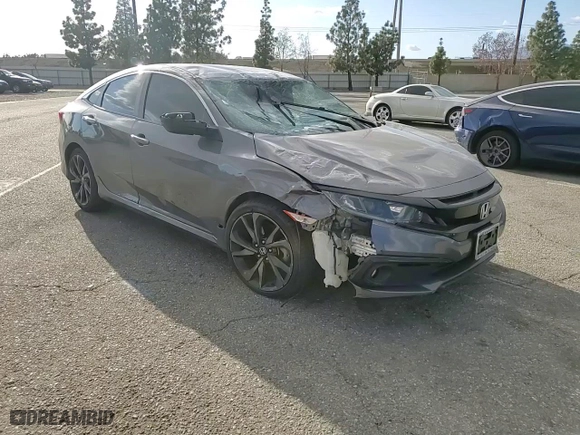 2019 Honda Civic Sedan Sport with VIN 2HGFC2F87KH502398, listed as a Copart auction lot 47649075 with 92,380 mi miles and Salvage Title. Bid and sale history available at carsss.com. Image 11.