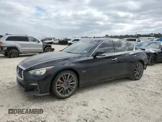 2019 Infiniti Q50 Red Sport 400 с VIN JN1FV7APXKM760676, выставлен на аукционе Copart как лот 53042805 с пробегом 112 374 миль миль и Списание • Salvage title. История ставок и продаж доступна на DreamBid. Изображение 1.