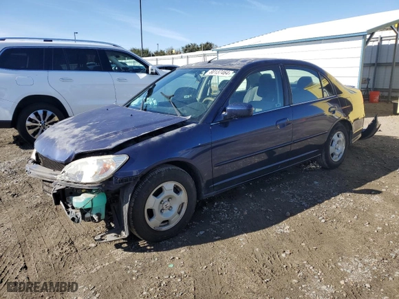 2005 Honda Civic Hybrid with VIN JHMES95665S005571, listed as a Copart auction lot 80137464 with 282,925 mi miles and Salvage Title. Bid and sale history available at carsss.com. Image 1.