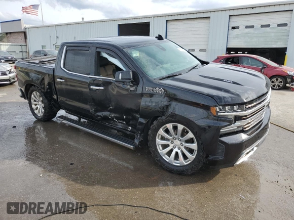 2019 Chevrolet Silverado 1500 High Country with VIN 1GCUYHEL9KZ267244, listed as a Copart auction lot 46989495 with 93,018 mi miles and Salvage Title. Bid and sale history available at carsss.com. Image 4.