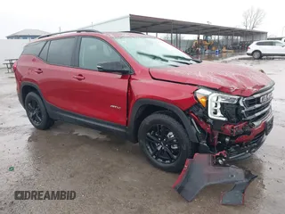 2024 GMC Terrain AT4 with VIN 3GKALYEG1RL386030, listed as a IAAI auction lot 41617586 with 9,658 mi miles and . Bid and sale history available at carsss.com. Image 1.
