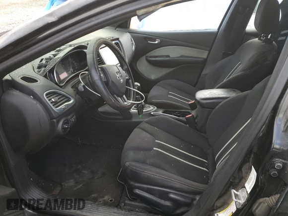 2014 Dodge Dart SXT with VIN 1C3CDFBBXED802563, listed as a Copart auction lot 46532045 with 198,563 mi miles and Salvage Title. Bid and sale history available at carsss.com. Image 7.