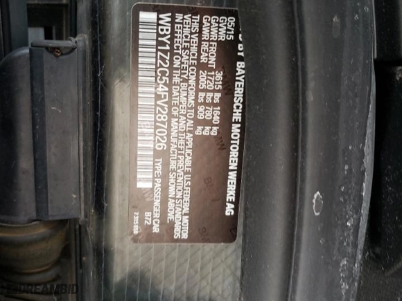 2015 BMW i3 with VIN WBY1Z2C54FV287026, listed as a Copart auction lot 50659195 with 40,876 mi miles and Salvage Title. Bid and sale history available at carsss.com. Image 12.