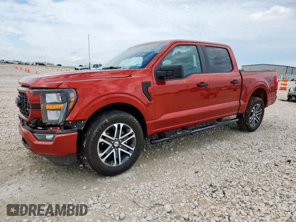 2023 Ford F-150 XL with VIN 1FTEW1CP9PKE72490, listed as a Copart auction lot 60045635 with 10,318 mi miles and Salvage title. Bid and sale history available at DreamBid. Image 1.
