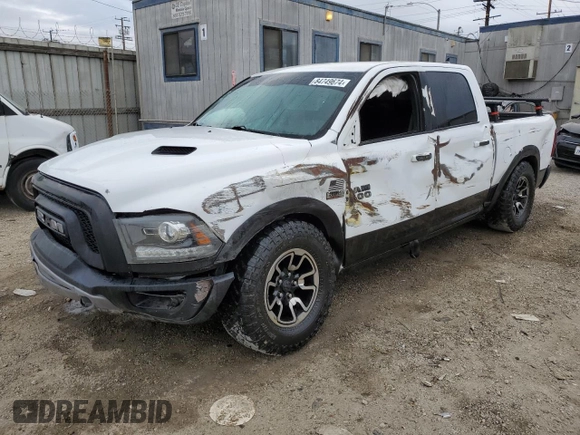 2018 Ram 1500 Rebel with VIN 1C6RR7YT7JS235965, listed as a Copart auction lot 84749674 with 61,484 mi miles and Salvage title. Bid and sale history available at DreamBid. Image 1.