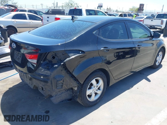 2015 Hyundai Elantra SE z VIN 5NPDH4AE1FH595805, wystawiony jako IAAI lot #42509562 z przebiegiem 115 460 mil mil oraz . Historia ofert i sprzedaży dostępna na DreamBid. Obrazek 4.