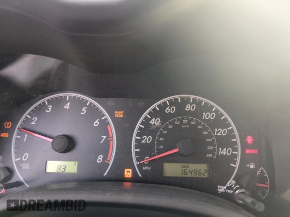 2013 Toyota Corolla L with VIN 2T1BU4EE3DC994115, listed as a Copart auction lot 53836525 with 164,962 mi miles and Salvage Title. Bid and sale history available at DreamBid. Image 9.