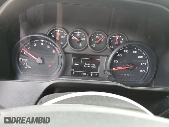 2020 Chevrolet Silverado 1500 Custom with VIN 1GCRWBEK4LZ367009, listed as a Copart auction lot 47017405 with 61,900 mi miles and Non Repairable. Bid and sale history available at carsss.com. Image 9.