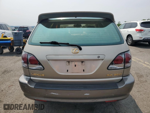 2003 Lexus RX 300 with VIN JTJHF10UX30293787, listed as a Copart auction lot 59606515 with 110,387 mi miles and Salvage title. Bid and sale history available at DreamBid. Image 6.