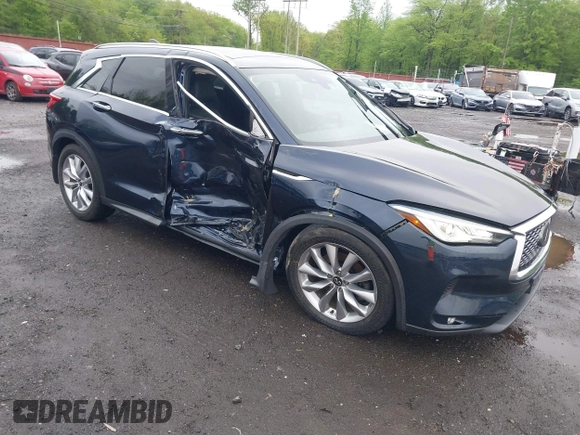 2020 Infiniti QX50 Luxe with VIN 3PCAJ5M3XLF107050, listed as a IAAI auction lot 42176146 with 54,347 mi miles and . Bid and sale history available at DreamBid. Image 1.