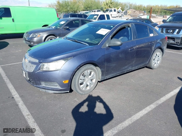 2013 Chevrolet Cruze LS with VIN 1G1PA5SG7D7254474, listed as a IAAI auction lot 41666957 with 169,172 mi miles. Bid and sale history available at carsss.com. Image 2.
