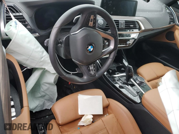 2021 BMW X3 xDrive30i with VIN 5UXTY5C08M9F38091, listed as a Copart auction lot 52566775 with Not Provided miles and Salvage Title. Bid and sale history available at DreamBid. Image 8.