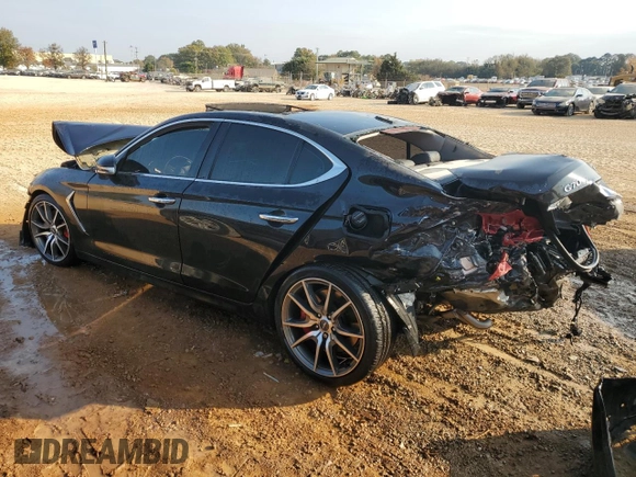 2019 Genesis G70 Advanced with VIN KMTG74LE2KU013905, listed as a Copart auction lot 77969244 with 73,985 mi miles and Salvage Title. Bid and sale history available at DreamBid. Image 2.