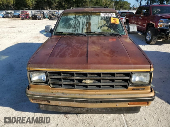1988 Chevrolet Blazer z VIN 1GNCS18R1J0106286, wystawiony jako Copart lot #76802554 z przebiegiem 190 360 mil mil oraz Szkoda całkowita • Salvage title. Historia ofert i sprzedaży dostępna na DreamBid. Obrazek 5.