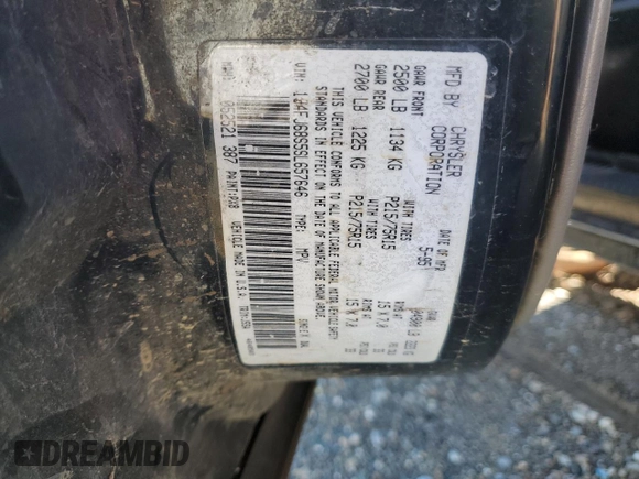 1995 Jeep Cherokee Sport с VIN 1J4FJ68S5SL657646, выставлен на аукционе Copart как лот 82431114 с пробегом 211 538 миль миль и На запчасти • Non repairable. История ставок и продаж доступна на DreamBid. Изображение 12.