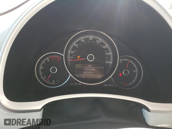 2018 Volkswagen Beetle S with VIN 3VW5DAAT7JM514853, listed as a Copart auction lot 60546195 with 62,143 mi miles and Salvage title. Bid and sale history available at DreamBid. Image 9.