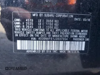 2018 Subaru Legacy Premium with VIN 4S3BNAF61J3037554, listed as a Copart auction lot 79082493 with 89,726 mi miles. Bid and sale history available at carsss.com. Image 14.