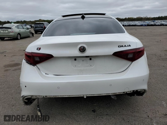 2020 Alfa Romeo Giulia Ti Sport with VIN ZARFANBN6L7634749, listed as a Copart auction lot 53037404 with 52,154 mi miles and Salvage Title. Bid and sale history available at carsss.com. Image 6.