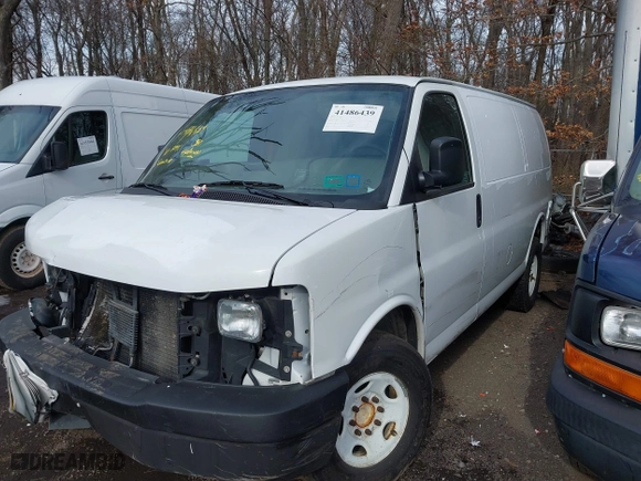 2010 GMC Savana Cargo Van with VIN 1GTZGFBA5A1161399, listed as a IAAI auction lot 41486439 with 158,956 mi miles. Bid and sale history available at carsss.com. Image 16.