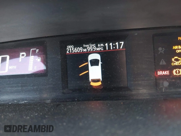 2015 Toyota Prius One with VIN JTDKDTB3XF1586554, listed as a IAAI auction lot 41871704 with 215,609 mi miles and . Bid and sale history available at carsss.com. Image 16.