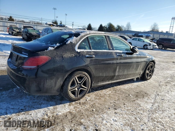 2020 Mercedes-Benz C 300 with VIN 55SWF8EBXLU327611, listed as a Copart auction lot 42050895 with 61,785 mi miles and Salvage Title. Bid and sale history available at DreamBid. Image 3.