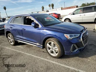 2021 Audi Q3 S line Premium Plus with VIN WA1EECF3XM1053860, listed as a Copart auction lot 37636673 with 28,207 mi miles. Bid and sale history available at carsss.com. Image 4.