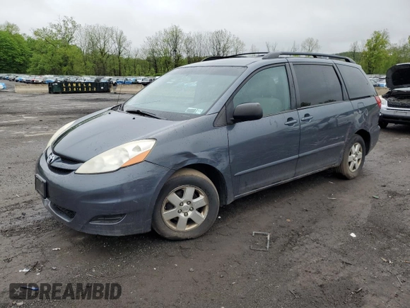 2010 Toyota Sienna CE with VIN 5TDKK4CCXAS323566, listed as a Copart auction lot 54738025 with 186,613 mi miles and Clean Title. Bid and sale history available at DreamBid. Image 1.