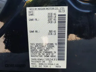 2020 Nissan Altima 2.5 SL with VIN 1N4BL4EWXLC102435, listed as a IAAI auction lot 40835915 with 48,917 mi miles. Bid and sale history available at carsss.com. Image 9.