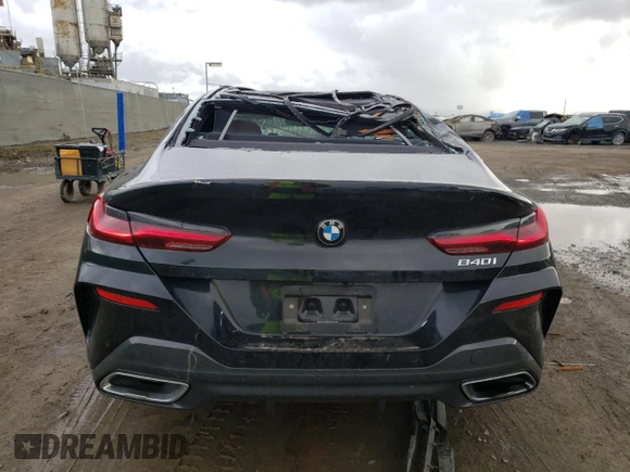 2022 BMW 8 Series 840i with VIN WBAGV2C04NCH43645, listed as a Copart auction lot 46637683 with 25,806 mi miles and . Bid and sale history available at DreamBid. Image 6.