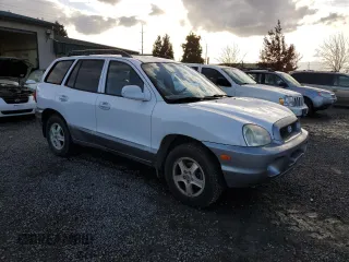 2002 Hyundai Santa Fe GLS with VIN KM8SC73D82U255770, listed as a Copart auction lot 78057954 with 142,822 mi miles and Salvage Title. Bid and sale history available at carsss.com. Image 4.