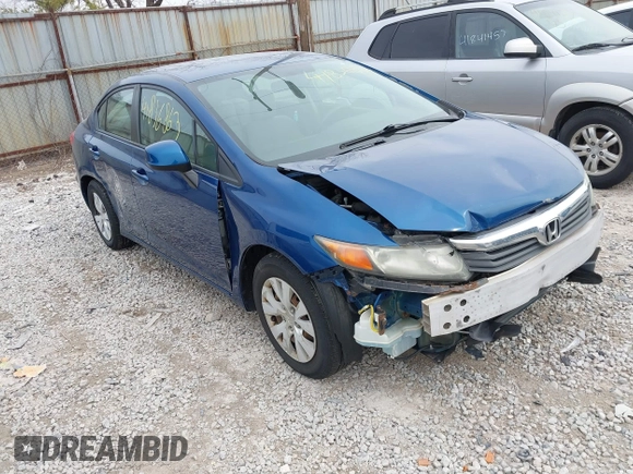 2012 Honda Civic LX z VIN 19XFB2F57CE053373, wystawiony jako IAAI lot #41836863 z przebiegiem 123 339 mil mil oraz . Historia ofert i sprzedaży dostępna na DreamBid. Obrazek 1.