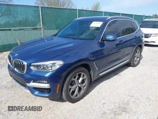 2020 BMW X3 xDrive30i with VIN 5UXTY5C02L9D58605, listed as a IAAI auction lot 41939854 with 22,361 mi miles and . Bid and sale history available at DreamBid. Image 2.