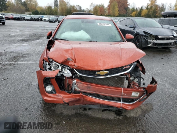 2020 Chevrolet Sonic LT with VIN 1G1JD6SB9L4118368, listed as a Copart auction lot 80234344 with 89,594 mi miles and Salvage title. Bid and sale history available at DreamBid. Image 5.
