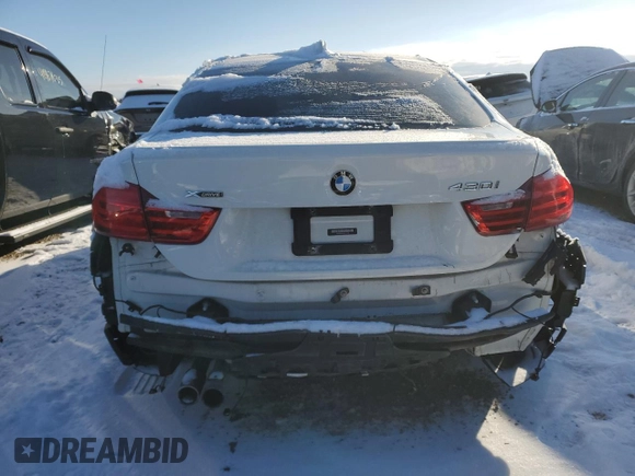 2017 BMW 4 Series 430i xDrive with VIN WBA4F9C34HG813108, listed as a Copart auction lot 42123645 with 55,417 mi miles and Salvage title. Bid and sale history available at DreamBid. Image 6.