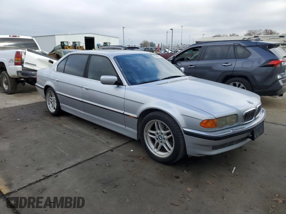 2000 BMW 7 Series 740iL with VIN WBAGH8340YDP13647, listed as a Copart auction lot 85348514 with 0 mi miles and Clean Title. Bid and sale history available at carsss.com. Image 4.