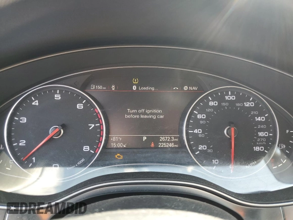 2013 Audi A6 Premium Plus with VIN WAUGGAFC5DN054949, listed as a Copart auction lot 59535535 with 225,246 mi miles and Clean title. Bid and sale history available at DreamBid. Image 9.