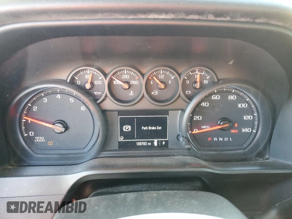 2020 Chevrolet Silverado 1500 Work Truck with VIN 3GCNWAEF2LG299577, listed as a Copart auction lot 43903285 with 139,782 mi miles and Salvage Title. Bid and sale history available at DreamBid. Image 9.